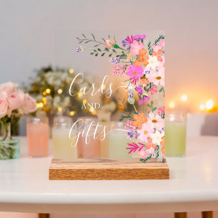 Romantische pastel wilde bloemen vrijgezellenfeest acryl bord