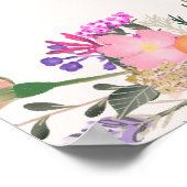 Romantische pastel wilde bloemen welkom poster (Hoek)