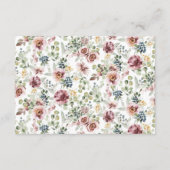 Romantische pastelbloemen bruiloft Enclosure Kaart (Achterkant)