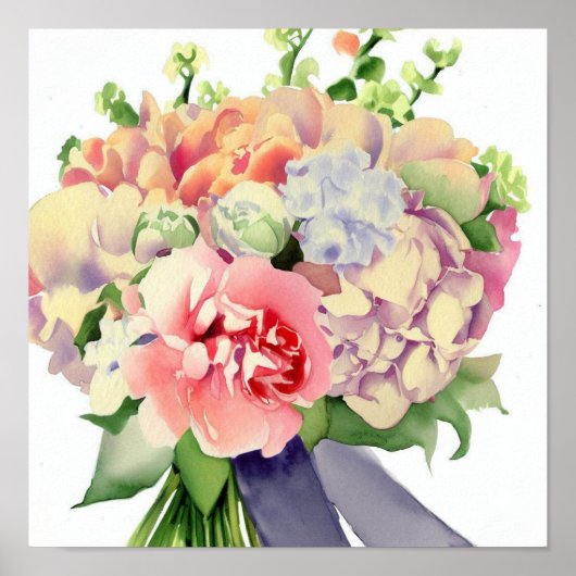 Romantische pastellen, begeleiders Boeket (A) Poster (Voorkant)