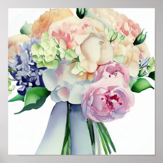 Romantische pastellen, begeleiders Boeket (D) Poster (Voorkant)