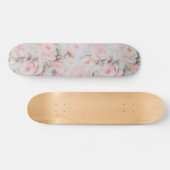 Romantische pastelroze blauwgroen elegante rozen b persoonlijk skateboard (Horizontaal)
