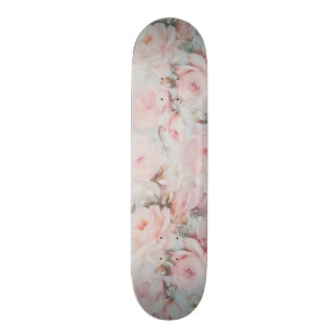 Romantische pastelroze blauwgroen elegante rozen b persoonlijk skateboard