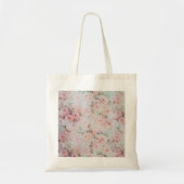 Romantische pastelroze blauwgroen elegante rozen b tote bag (Voorkant)