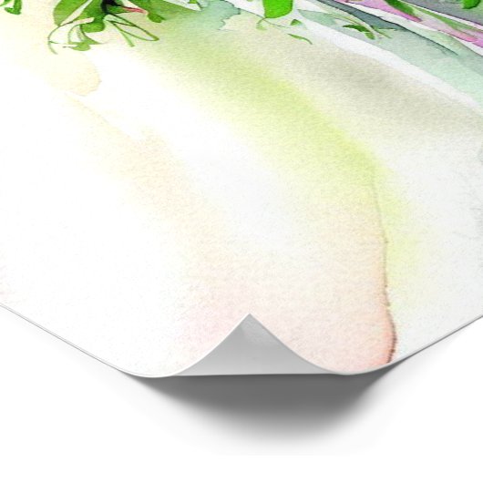 Romantische Pastels, Bruids Cascading Bouquet 2, Poster (Hoek)