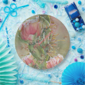 ROMANTISCHE PEAR CACTUS FLOWER MONOGRAM PARTIJ PAPIEREN BORDJE (Feest)