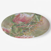 ROMANTISCHE PEAR CACTUS FLOWER MONOGRAM PARTIJ PAPIEREN BORDJE (Gekanteld)