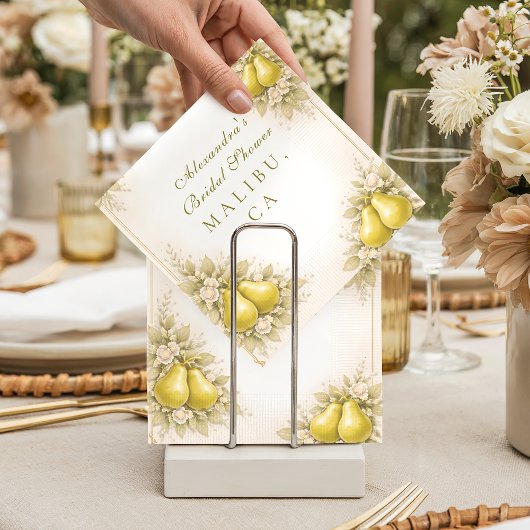 Romantische Perentuin Bruiloftsfeest Servet