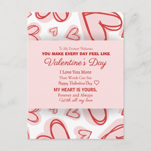 Romantische Persoonlijke Valentijnsdag Kaart (Voorkant)