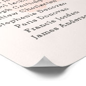 Romantische perzik en grijze trouwzitjes poster (Hoek)