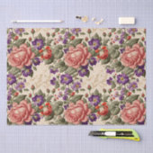 Romantische perzik en koraal Rozen Tissuepapier (Craft)