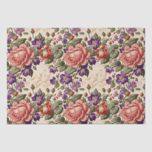 Romantische perzik en koraal Rozen Tissuepapier