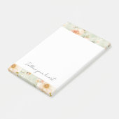 Romantische perzik munt mooie rozen bloem post-it® notes (Schuin)