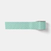 Romantische perzik & turquoise Valentijnsdag harte Satijnen Lint (Voorkant)