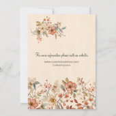 Romantische perzik Waterverf Bloemen Veilig de dat Kaart (Achterkant)