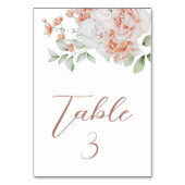 Romantische Perzik & Witte Waterverf Bloemen Wedde Kaart (Achterkant)