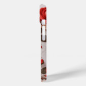 Romantische perzikrozen op elegante witte marmer Case-Mate iPhone case (Achterkant / Links)
