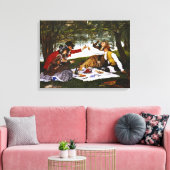 Romantische picknick 1873 canvas afdruk (Insitu (Woonkamer))