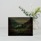 Romantische Pijnen, bergen en meer Folie Uitnodiging Briefkaart (Staand Voorkant)