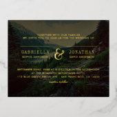 Romantische Pijnen, bergen en meer Folie Uitnodiging Briefkaart (Voorkant)