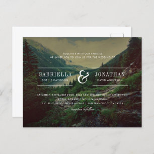 Romantische Pijnen, bergen en meer Uitnodiging Briefkaart