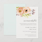 ROMANTISCHE PINK, PAARS, BLAUWE VLOEISSAMENVATTING KAART (Voorkant / Achterkant)