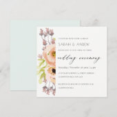 ROMANTISCHE PINK, PAARS, BLAUWE VLOEISTOFFEN KAART (Voorkant / Achterkant)