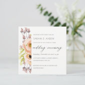 ROMANTISCHE PINK, PAARS, BLAUWE VLOEISTOFFEN KAART (Staand voorkant)