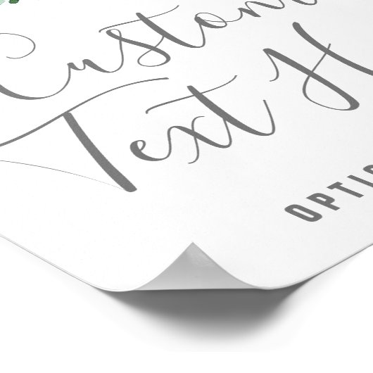 Romantische Pioen Bloemen Eigen Tekst Bord Poster (Hoek)