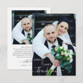 Romantische pioen bloemenbruiloft bedankkaart (Voorkant / Achterkant)