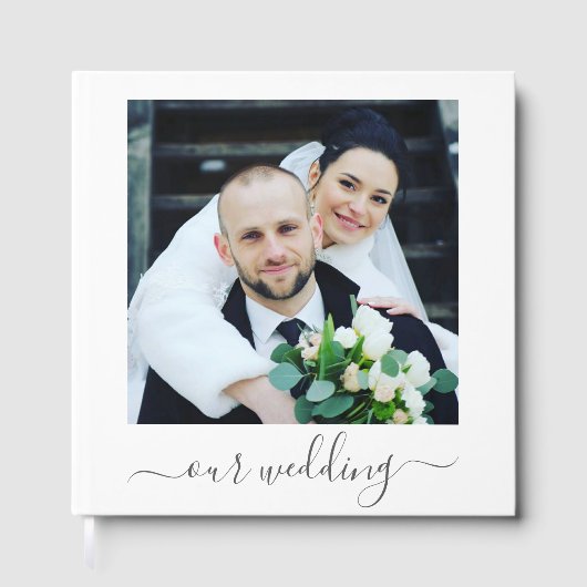 Romantische pioen bloemenbruiloft gastenboek (Voorkant)