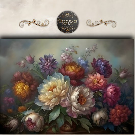Romantische Pioen Bloemstilleven Decoupage Tissuepapier
