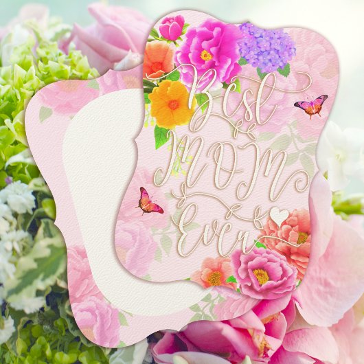 Romantische pioenen tuin roze beste moeder kaart