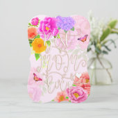 Romantische pioenen tuin roze beste moeder kaart (Staand voorkant)