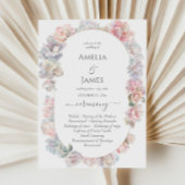 Romantische pioenroos Floral Wedding Ceremony Prog Kaart