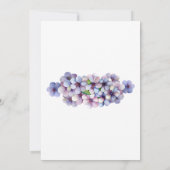 Romantische Poetische Lila Waterverf Bloemenbruilo Bedankkaart (Achterkant)