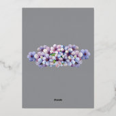 Romantische Poetische Lila Waterverf Bloemenbruilo Folie Uitnodiging (Achterkant)