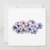 Romantische Poetische Lila Waterverf Bloemenbruilo Kaart (Achterkant)