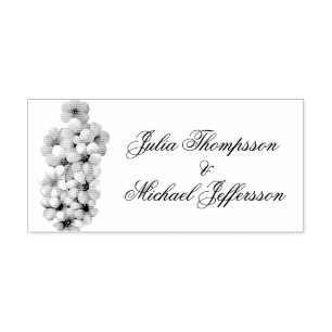 Romantische Poetische Lila Waterverf Bloemenbruilo Zelfinktende Stempel