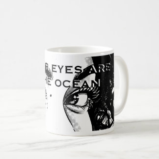 Romantische Pop Art-ogen: "Je ogen zijn de oceaan" Koffiemok