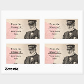  romantische postbode rechthoekige sticker (Vel)