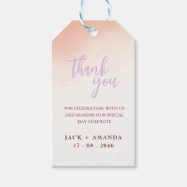 Romantische prachtige bruiloft decoratie verpakkin cadeaulabel