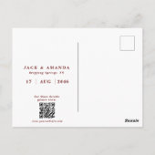 Romantische prachtige bruiloft save the date brief briefkaart (Achterkant)