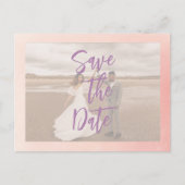 Romantische prachtige bruiloft save the date brief briefkaart (Voorkant)
