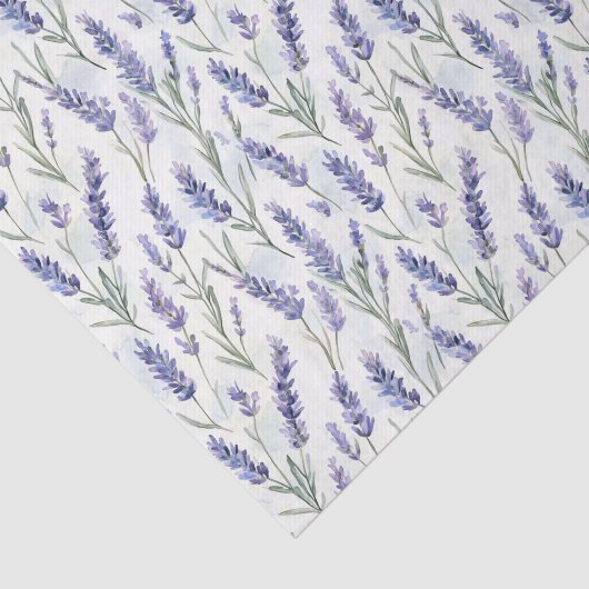 Romantische Prachtige Lavendel Bloemen Bruiloft Do Tissuepapier (Detail)