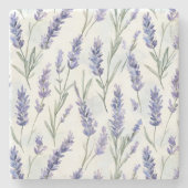 Romantische prachtige lavendelbloemen bruiloftsuit stenen onderzetter (Voorkant)