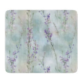 Romantische Prachtige Paarse Bloemen Bruids Bruilo Snijplank (Voorkant)