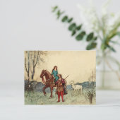 Romantische prins en prinses  Fairy Tale Briefkaart (Staand voorkant)