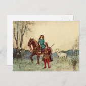 Romantische prins en prinses  Fairy Tale Briefkaart (Voorkant / Achterkant)