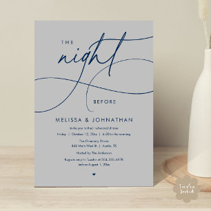 Romantische proefbruiloft diner de avond voor de b kaart